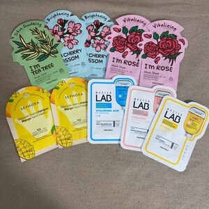 Lot of 10!! Sephora and Tony Moly masks, hand and face